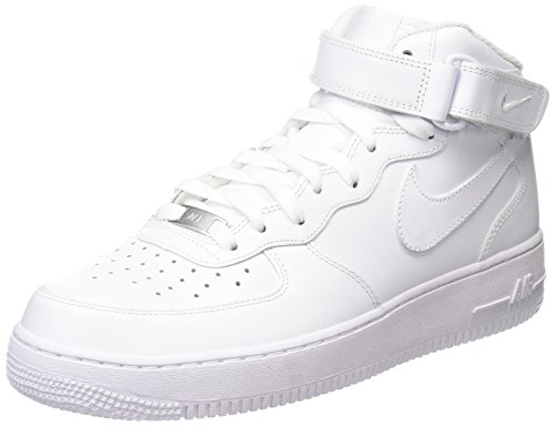 Nike Air Force 1 '07 Mid, Zapatillas Altas Mujer, Blanco (White/White 100), 37.5...