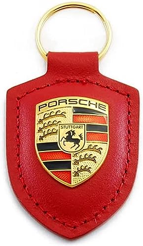 Porsche Llavero con escudo rojo