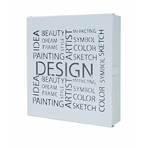 HAKU Möbel Caja de Llaves Blanco, Blanco, Metal, Metal - Dim.: AN 22 cm x AL 24...