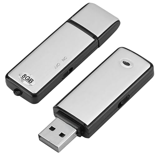 Grabadora de Voz Digital USB, Mini Grabadora de Voz Espia de 8 GB, Grabadora de...