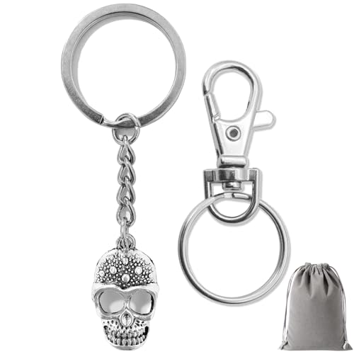 Llavero de calavera para hombre y mujer, 1 unidad., Dimensione universale