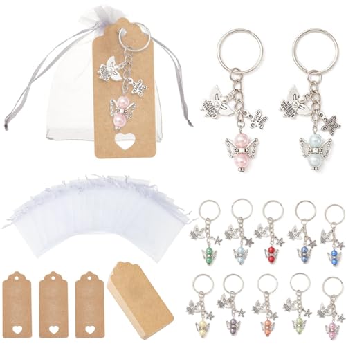 INGJIA 36 Pcs Llavero ángel de la Guarda Colgantes de ángel de la Guarda con...