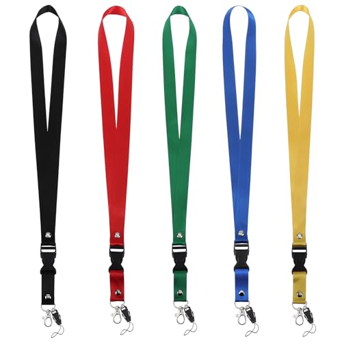 Segus Correa para Cuello Llaves, 5 Piezas Lanyards con Cierre de Langosta...