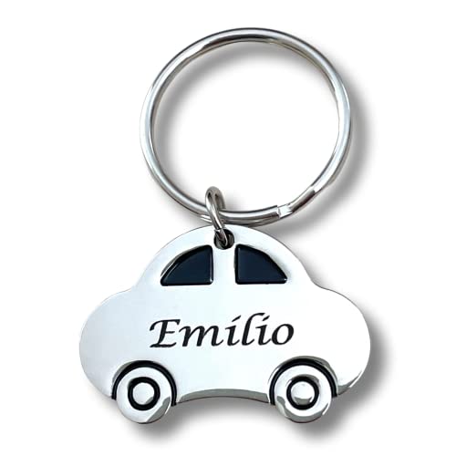 regalo grabado - Llavero Coche Personalizado | Grabado Imborrable en 1 o 2 Caras...