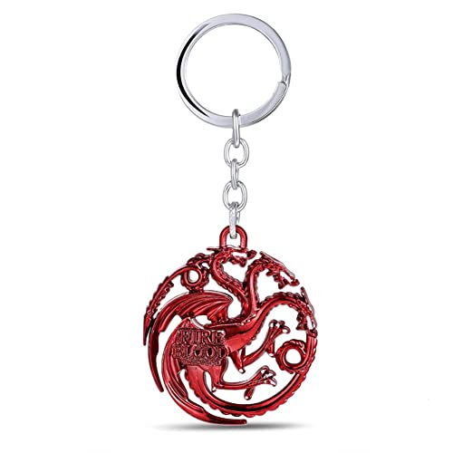 Bkinpid Llavero de dragón Targaryen, Rojo -, Regular