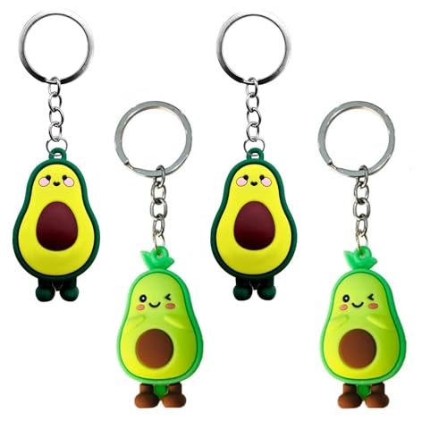 LiJuanWang Llavero,4 piezas Llaveros de Aguacate Llaveros lindo,Regalos Llavero...