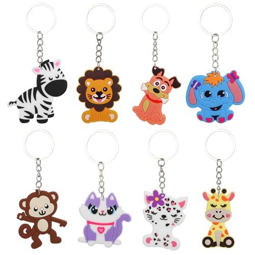 volumoon 8 Pz Llavero para Niñas, Animales Llaveros de Dibujos Animados,...