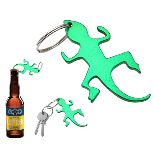 Llavero Gecko de aluminio anodizado – Abrebotellas para cerveza y bebidas –...