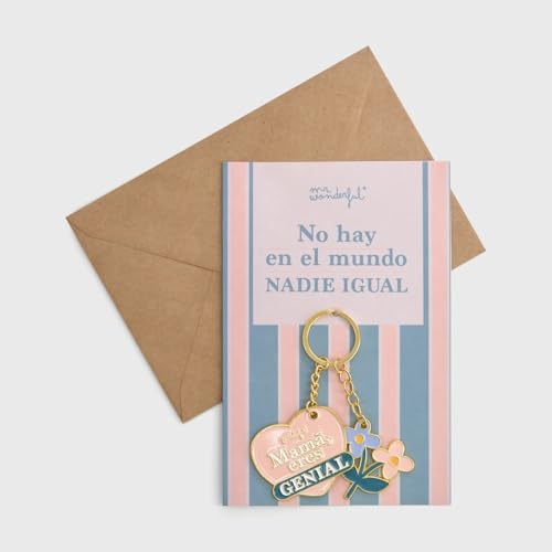 Mr.Wonderful - Postal con llavero - No hay en el mundo nadie igual. Mamá, eres...