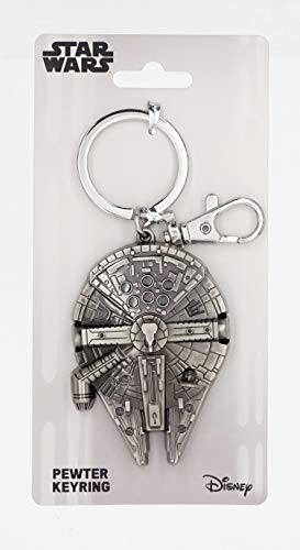 Disney- Star Wars Millennium Falcon Pewter Key Ring Llavero, Dibujo Animado,...