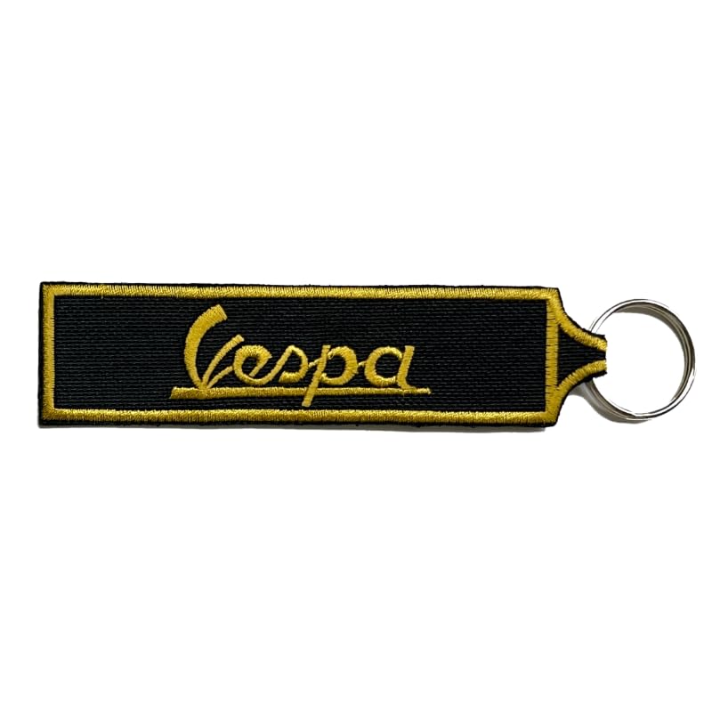 Llavero Bordado – Vespa (Negro)