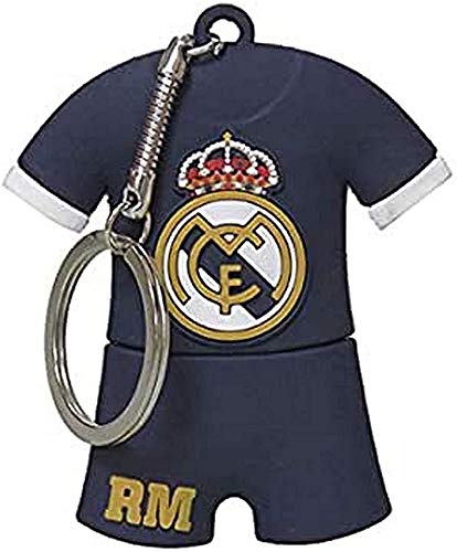 Real Madrid CF - USB Pendrive, 16 GB, Material Rubber, con Forma de Camiseta,...