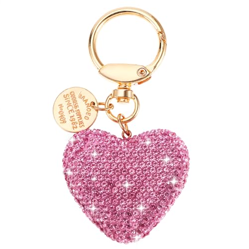 AOZUO Corazón Colgante para Bolso Mujer, Llavero de Metal para Coche, Llavero...