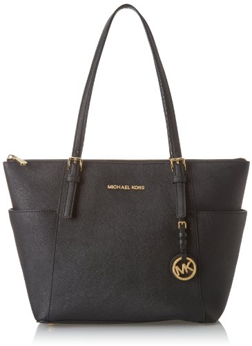 Michael Kors Jet Set Item East West Top Zip, Bolso Totes para Mujer, Negro...