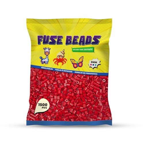 Benny Beads 1500 Piezas Cuentas para Planchar, 5mm, Juego de Plásticos...