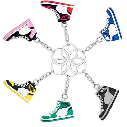 WXNPA Llaveros de Baloncesto, 6 Piezas Llaveros de Zapatillas Baloncesto,...