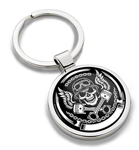 SkinoEu® Llavero de Metal 3D con Diseño de Calavera Skull Punisher Motor...