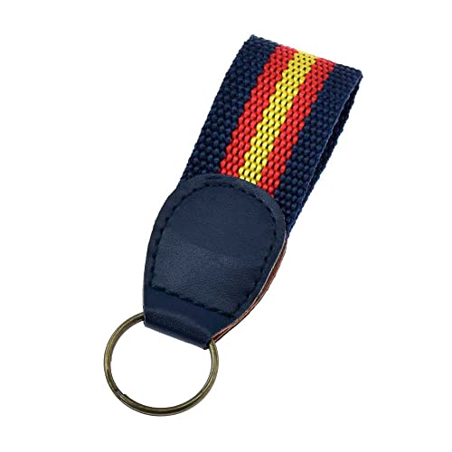 BDM - Llavero de Tela Azul con Bandera de España para Hombre y Mujer - Modelo 3