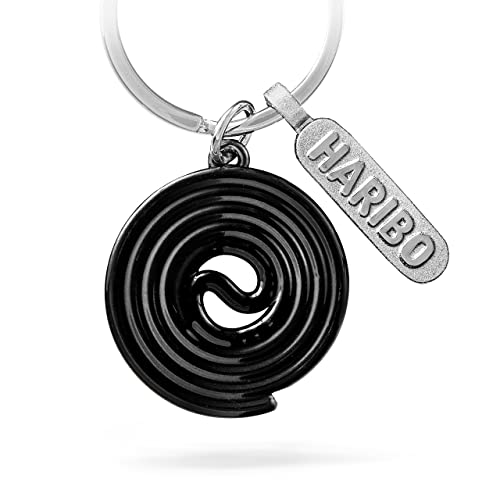 TROIKA Llavero con colgante de regaliz Haribo de metal y PVC en color plateado y...