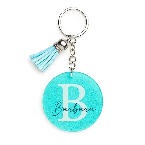 Transparent Gift Llavero Personalizado con Nombre e Inicial. Regalos para...