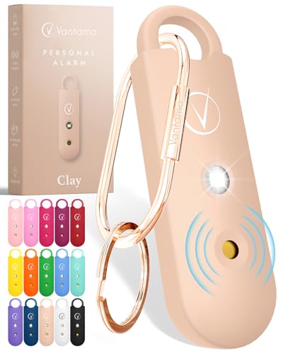Vantamo Alarma Personal para Mujeres 130dB con Doble Altavoz, Luz...