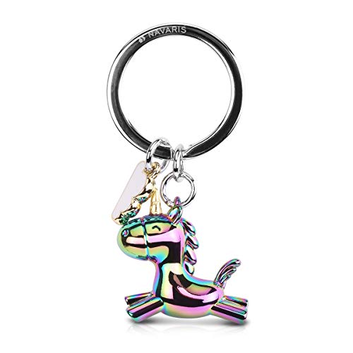 Navaris Llavero Colgante de Unicornio y Nube - Llaveros de Metal de Unicornio...