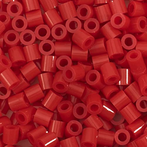 Vaessen Creative Perlas Fusibles, Plastic, Rojo (Red), 5mm, 1100