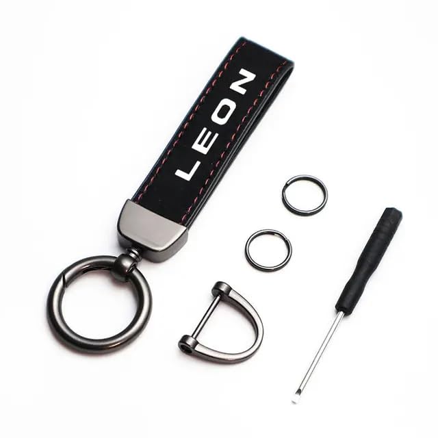 SANSHAOS Llavero de Coche Reemplazo Accesorios para Seat Leon, Keychain Ligero...