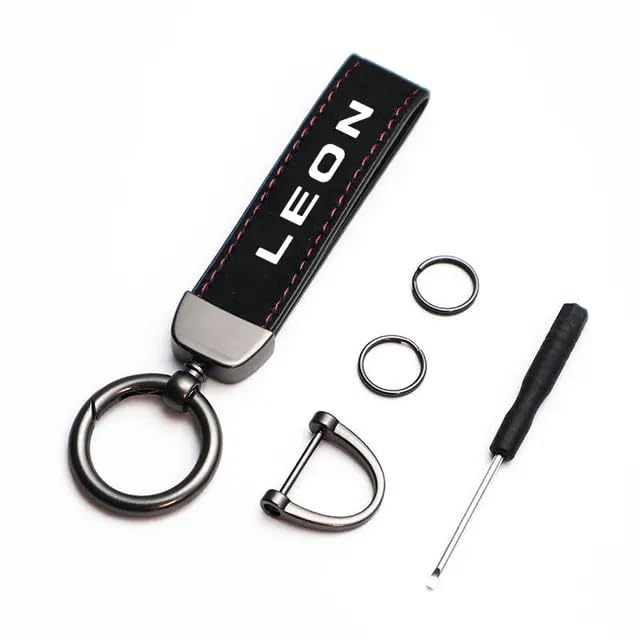 SANSHAOS Llavero de Coche Reemplazo Accesorios para Seat leon, Keychain Ligero...