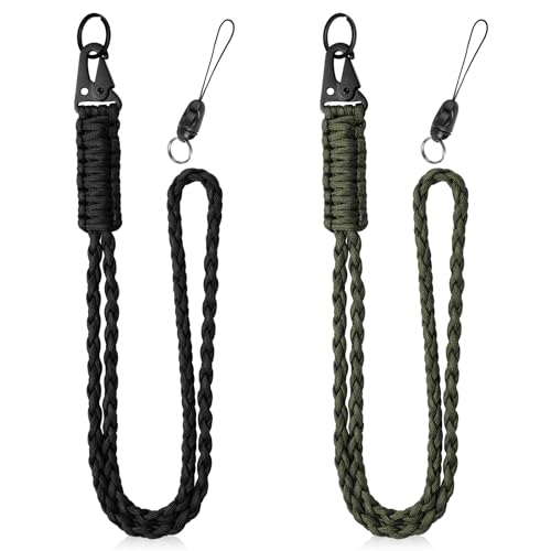 Vicloon Cordones Largos para el Cuello, 2pcs Paracord Llavero Correa, Largo...