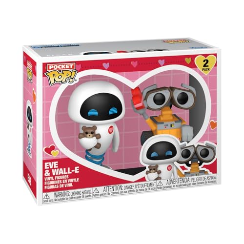 Funko Pocket Pop! Valentines 2 Pack - Wall-E- Llavero - Minifigura de Vinilo...