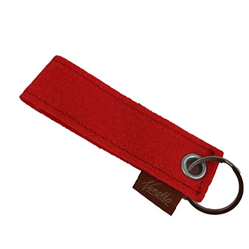 Llavero con cinta de fieltro para llaves, rojo, Llavero