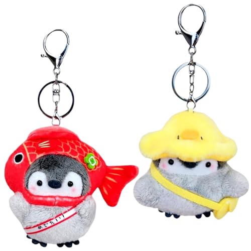 Danbghyuo 2 Piezas Llaveros Peluche Pingüino Keychain,Pingüino Peluche...