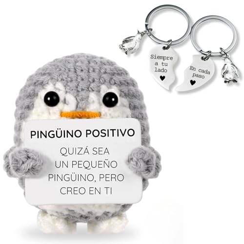 Genérico Pingüino Positivo con Llaveros Originales | Regalos Originales para...