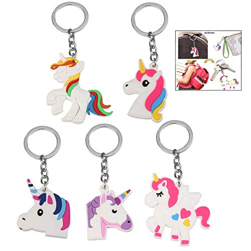 iwobi 20Pcs Llaveros, Llavero de Metal Unicornio para Niños y Mujeres, Llavero...