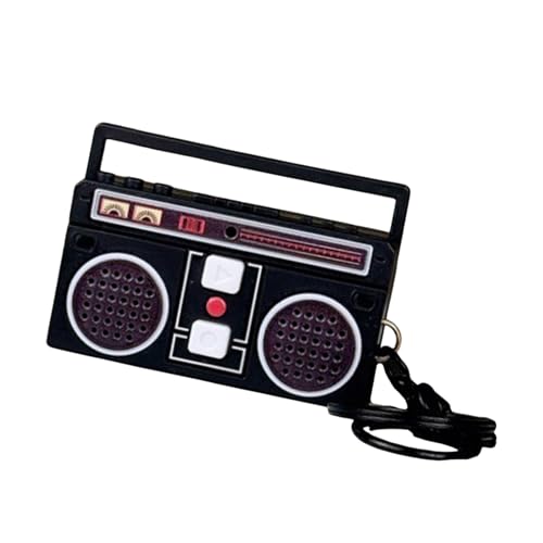 THOANBY Llavero Grabador,Retro pequeño,clásico,con Radio,Divertido,con...