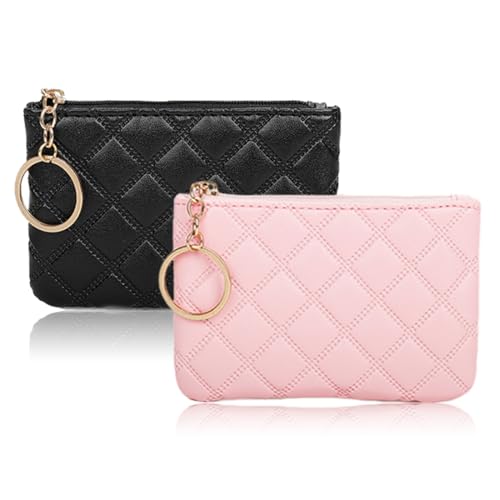 MIRKUZI Monederos para mujer, 2 piezas Cartera pequeña para mujer monedero...