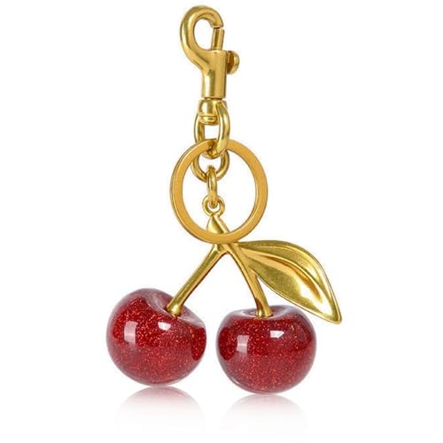jatimdotin Llavero de Cereza, Llavero para Coche, Llavero con Dije para Bolso de...