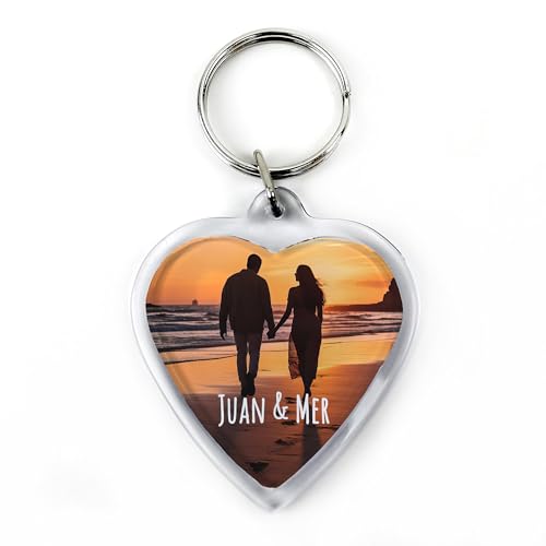 Llavero Personalizado Foto y Texto. Llaveros Originales. Llaveros para Parejas....