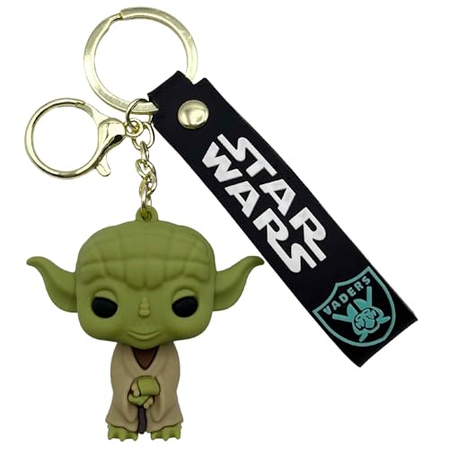 AUTOZOCO Llavero Yoda, Guerra de las galaxias, dibujos animados, Colgante, Porta...