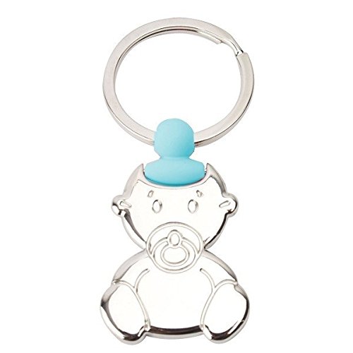 Llavero bebé niño grabado para bautizo - Pack de 6 unidades