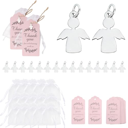 NAHUAA 15 Piezas Regalos Angelito de la Guarda Regalos Invitados Boda Llaveros...