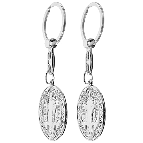 2 Uds Llavero De Medalla De San Benito Llavero Llavero Gran Católico para...