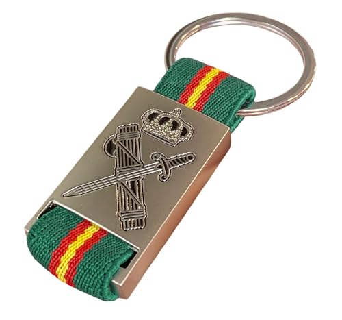 Durabol Llavero Guardia civiL Virgen del Pilar Bandera de España de Metal/Tela...