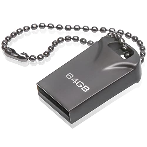 Memorias USB 64GB, Mini Pendrive 64GB USB Stick Impermeable Metal Unidad Flash...