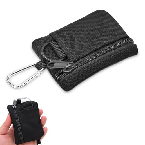 VYNZOR Monedero Pequeño para Hombre de Nylon, Cartera Mini con Cremallera y...