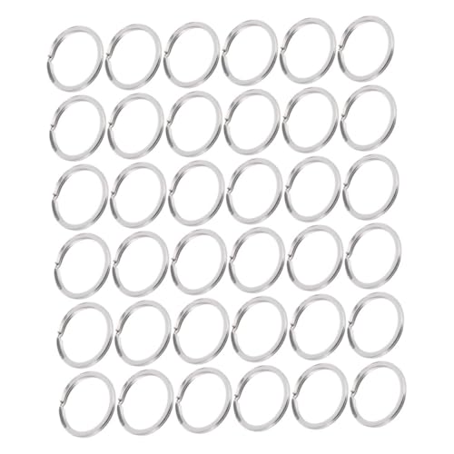 BESPORTBLE 100 piezas Anillas Planas Acero Inoxidable para Llaves Coche...