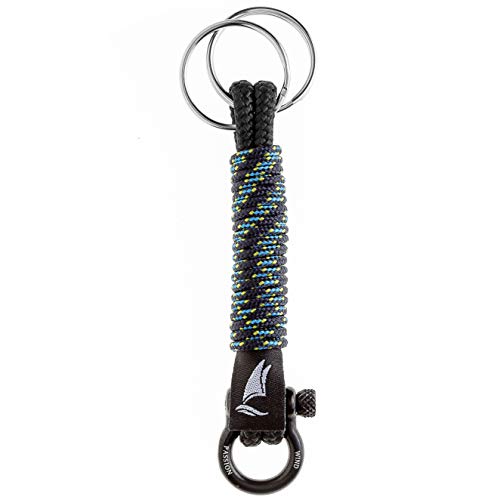 Wind Passion Llavero Azul Cuerda Robusta Paracord Nautico Trenzado para...