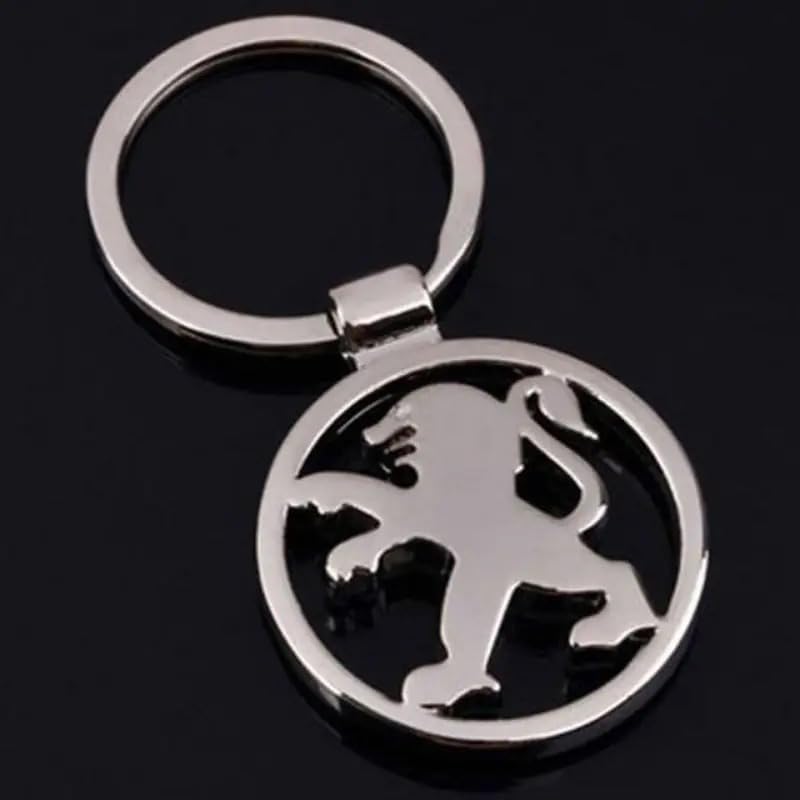 LJJWIW Coche Llaveros para Peugeot,Moda Llavero,Casa Llavero,Anillo Cadena...