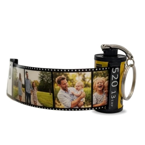 DEREGALOOS Llavero Carrete de Fotos Personalizado con Hasta 10 Imágenes....